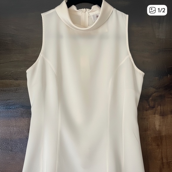 Renato Nucci Tops - Silk 100% Sleeveless Pearl White Blouse